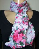 Echarpe Floral Pink e Rosa