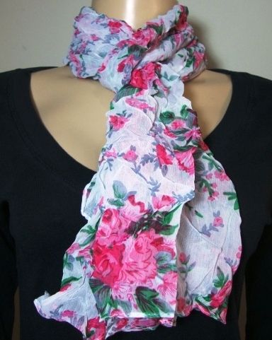 Echarpe Floral Pink e Rosa